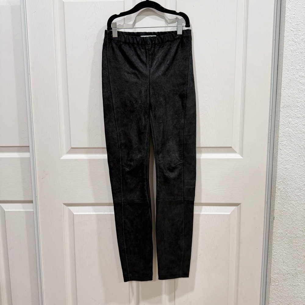 Kaufman Franco Black 100% lambskin Paneled Leggings Pants‎ Size 2